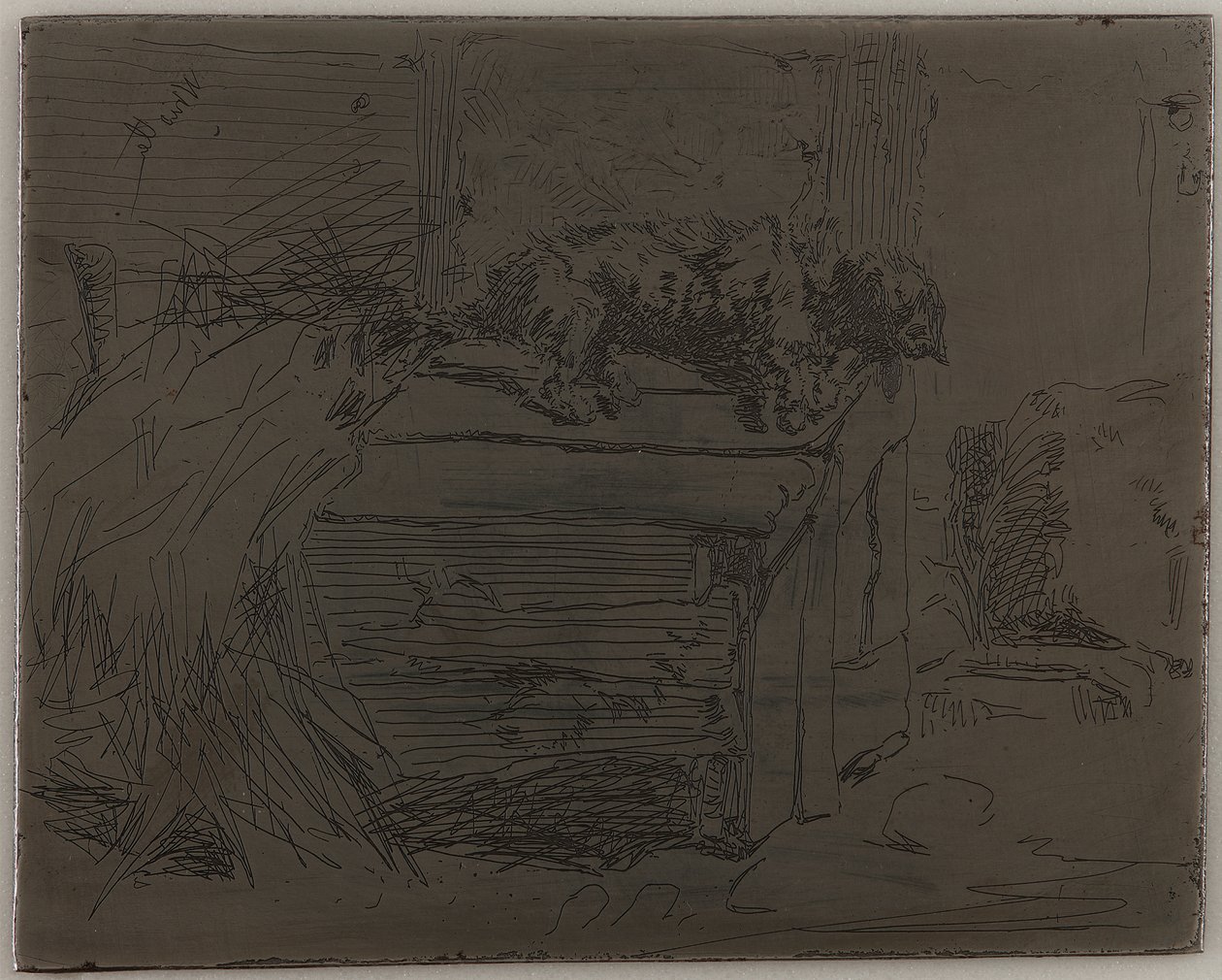 De Hond op de Kennel door James Abbott McNeill Whistler