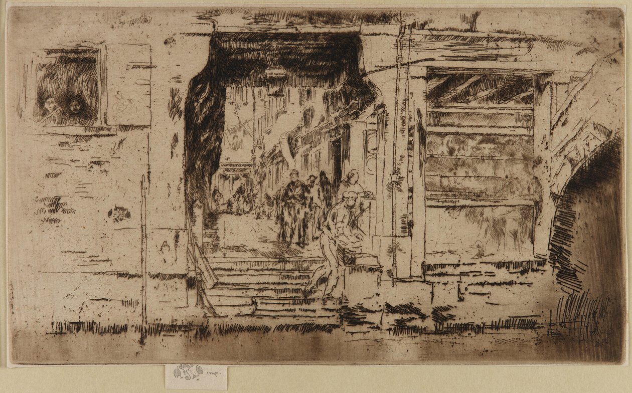 De Viswinkel, Venetië door James Abbott McNeill Whistler