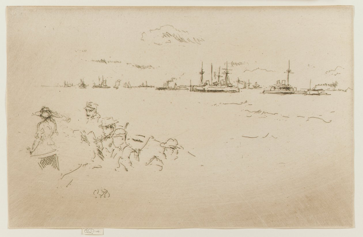 De vloot: monitors, 1887 door James Abbott McNeill Whistler