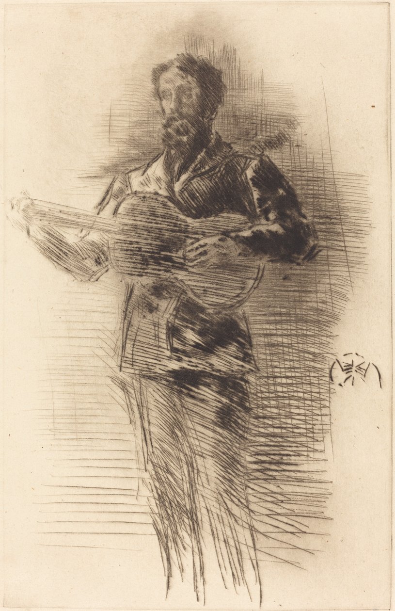 De Gitaarspeler, 1875 door James Abbott McNeill Whistler