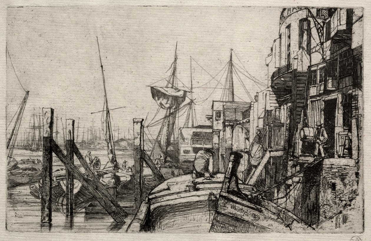 De Limehouse, 1871 door James Abbott McNeill Whistler