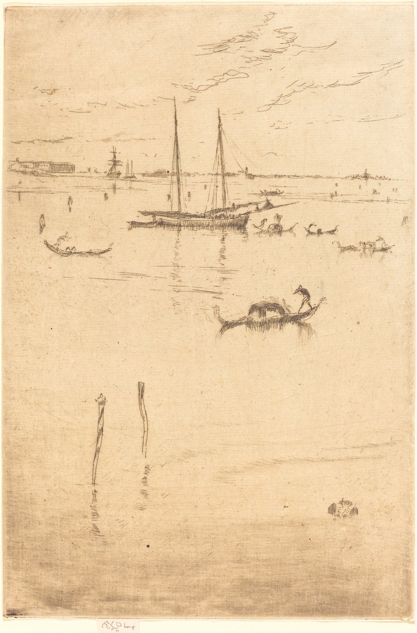 De Kleine Lagune, 1879-1880 door James Abbott McNeill Whistler