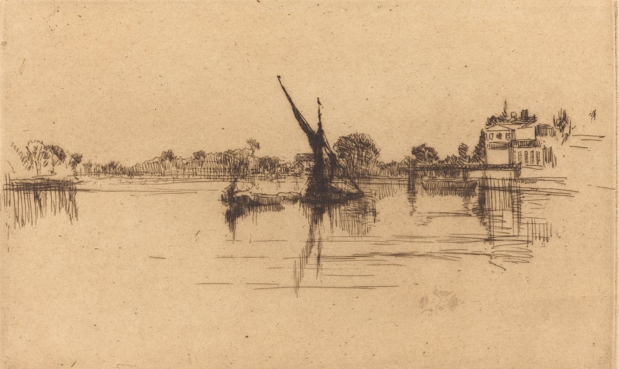 De kleine Putney, nr. II, 1879 door James Abbott McNeill Whistler