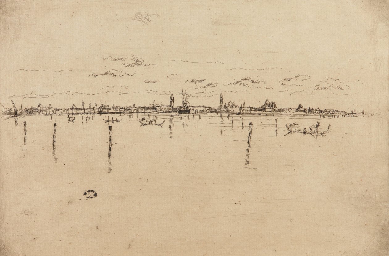 Het Kleine Venetië, 1879-1880 door James Abbott McNeill Whistler