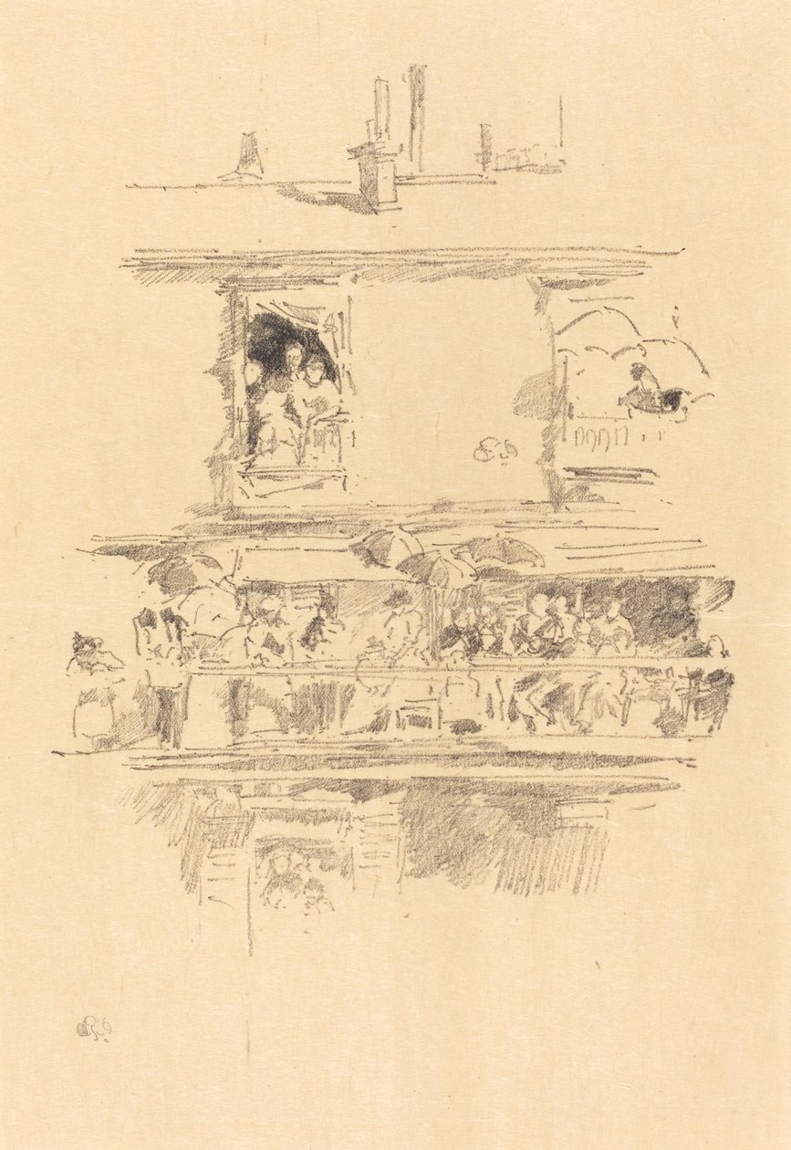 Het lange balkon, 1894 door James Abbott McNeill Whistler