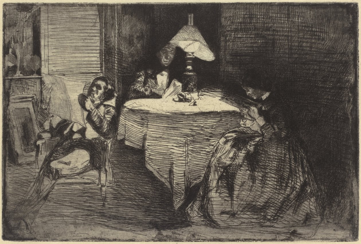 De Muziekkamer, 1858 door James Abbott McNeill Whistler
