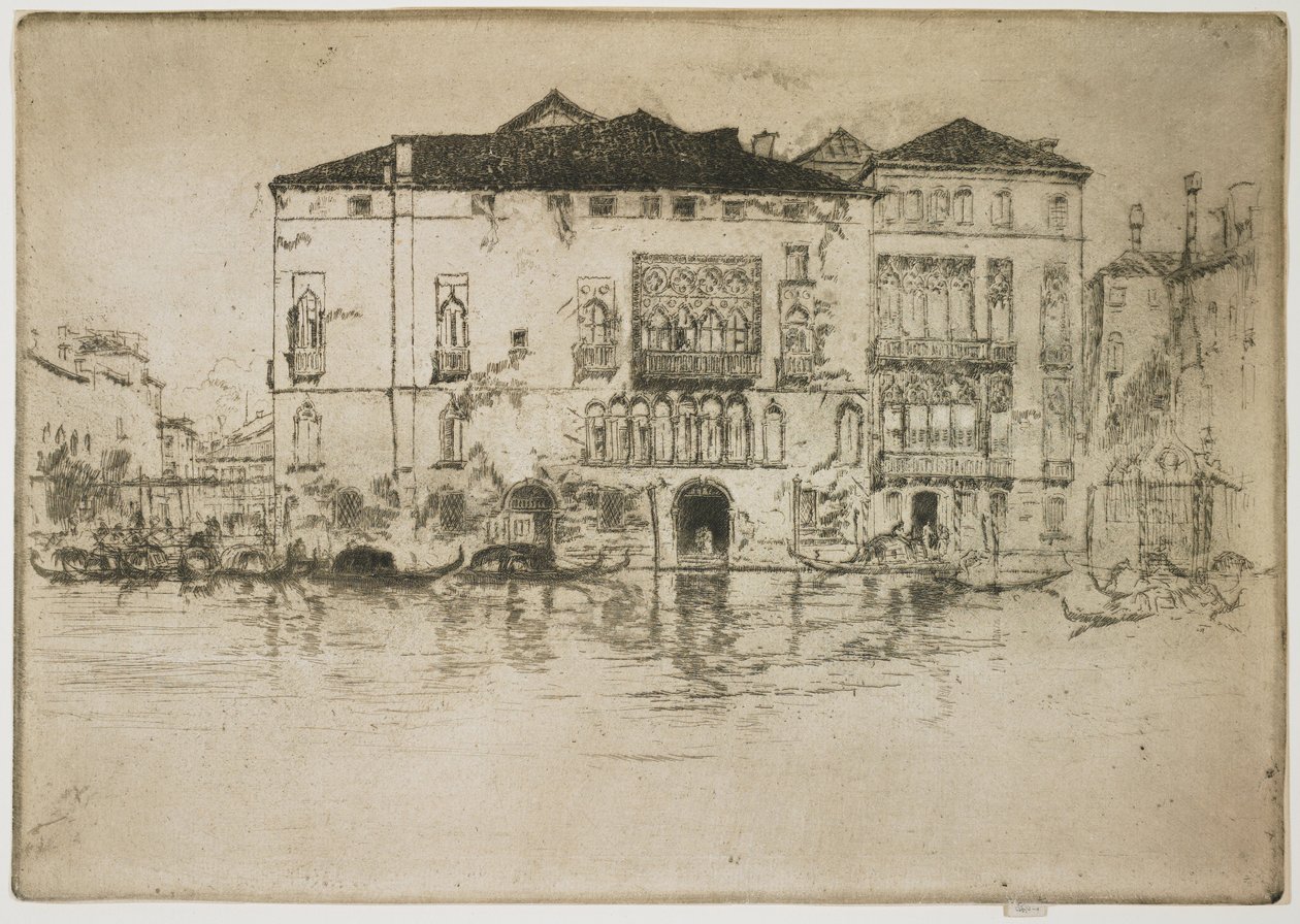 De paleizen uit de eerste Venetiaanse reeks door James Abbott McNeill Whistler