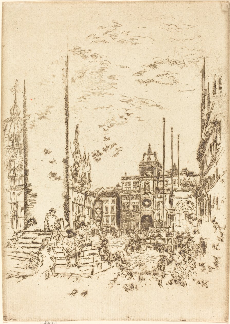 De Piazzetta, 1880 door James Abbott McNeill Whistler