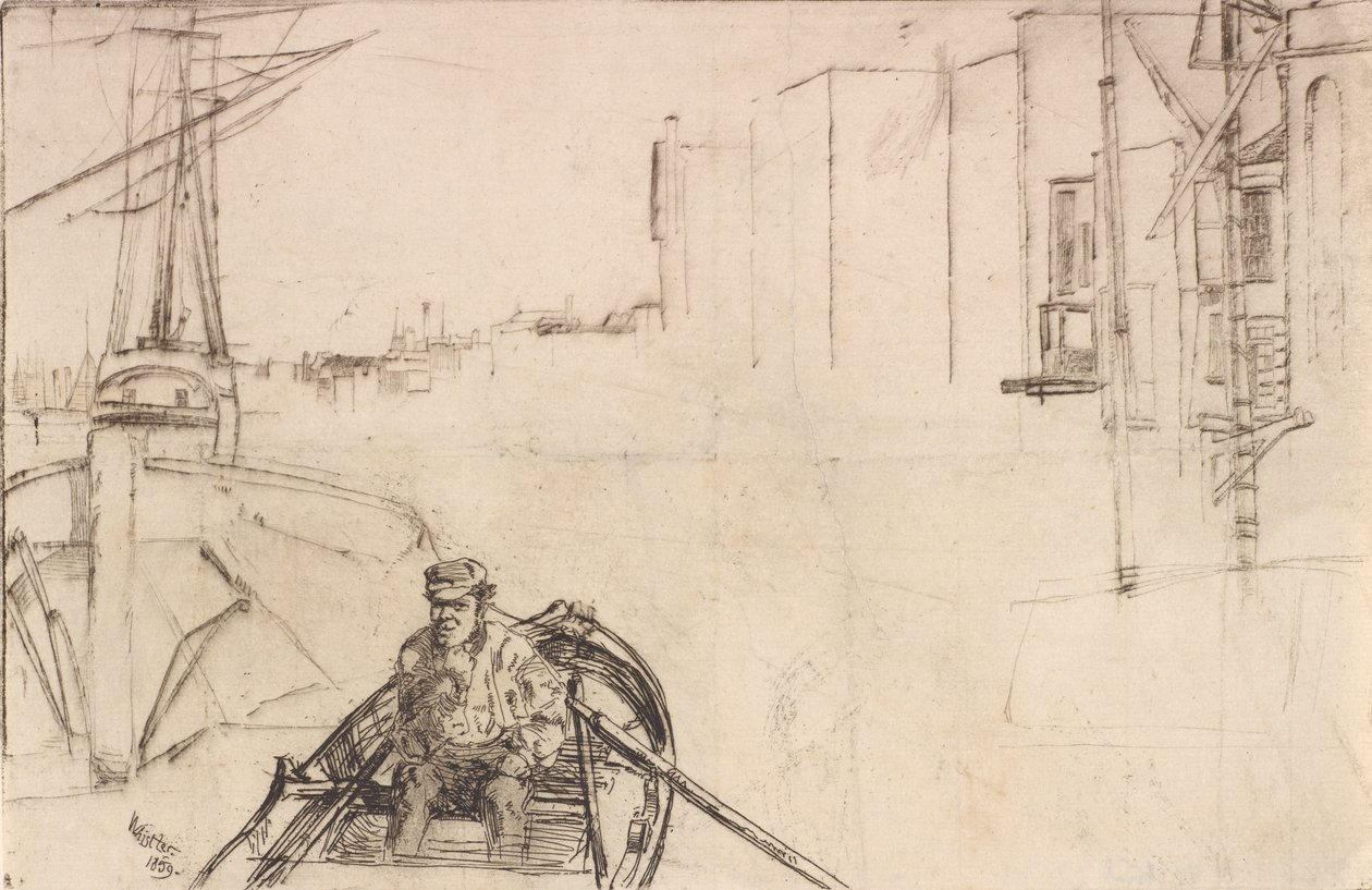 Het Zwembad, 1859 door James Abbott McNeill Whistler