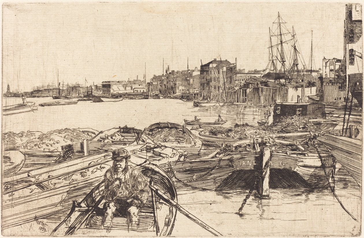 Het zwembad door James Abbott McNeill Whistler