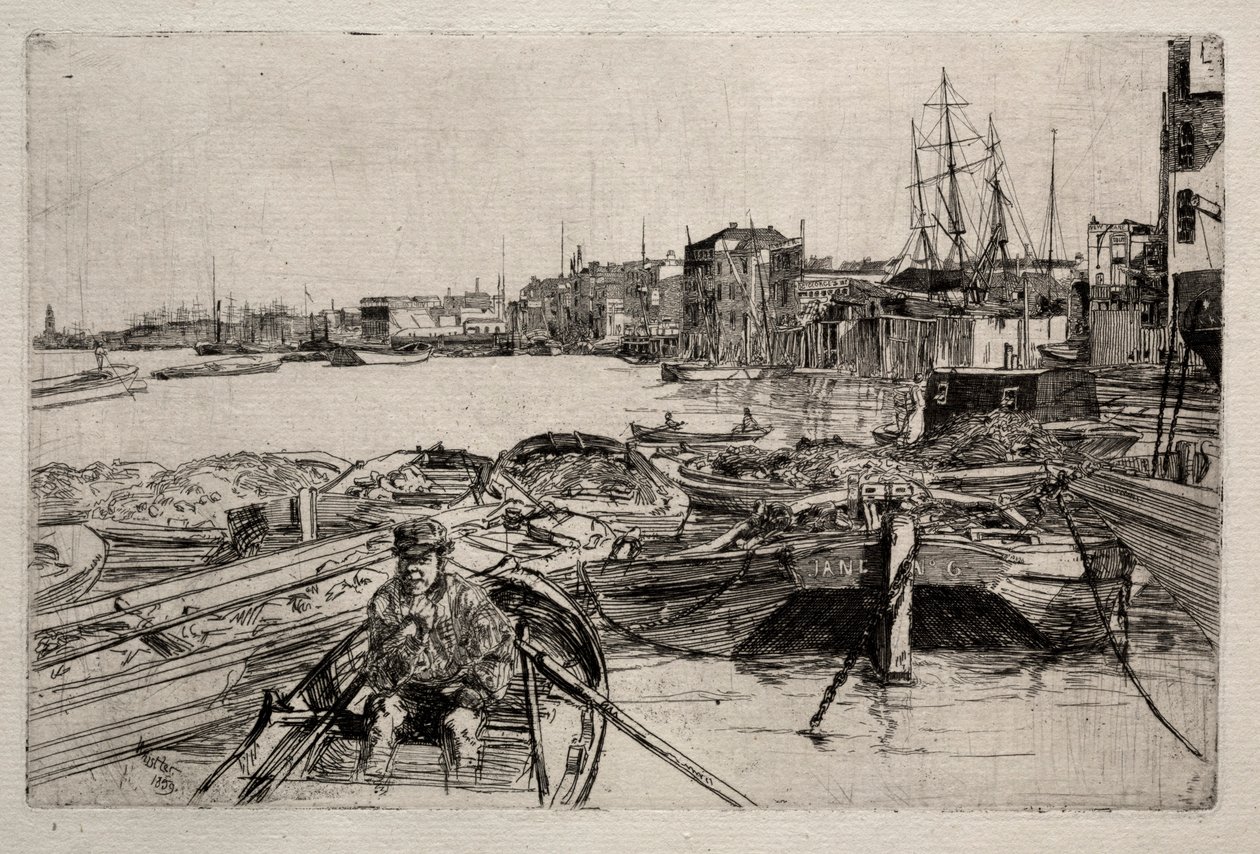 Het zwembad, 1859 door James Abbott McNeill Whistler