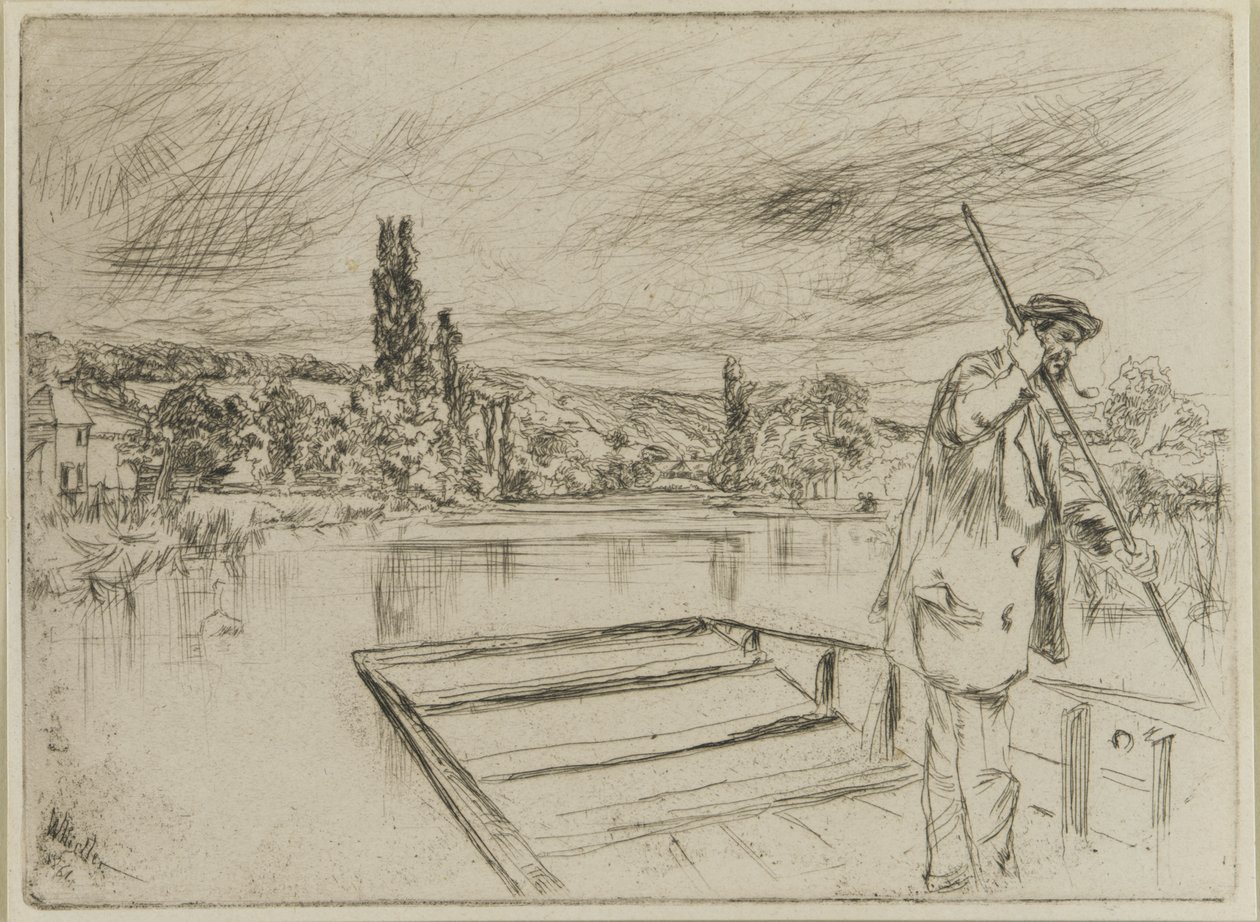De punter, 1861 door James Abbott McNeill Whistler