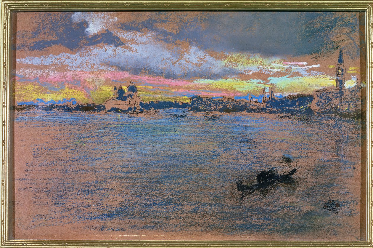 De Storm - Zonsondergang, 1880 door James Abbott McNeill Whistler