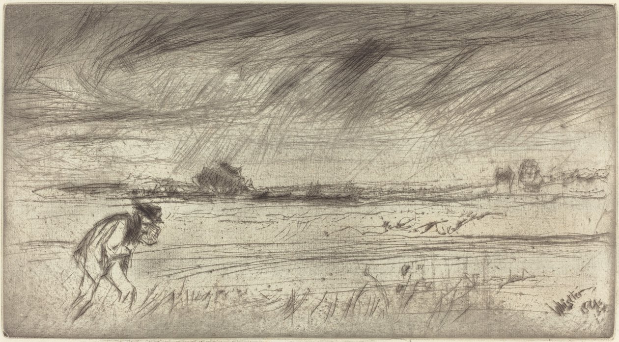 De storm, 1861 door James Abbott McNeill Whistler