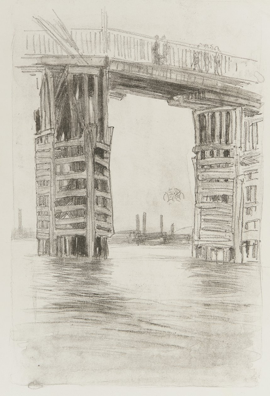 De hoge brug, 1878 door James Abbott McNeill Whistler