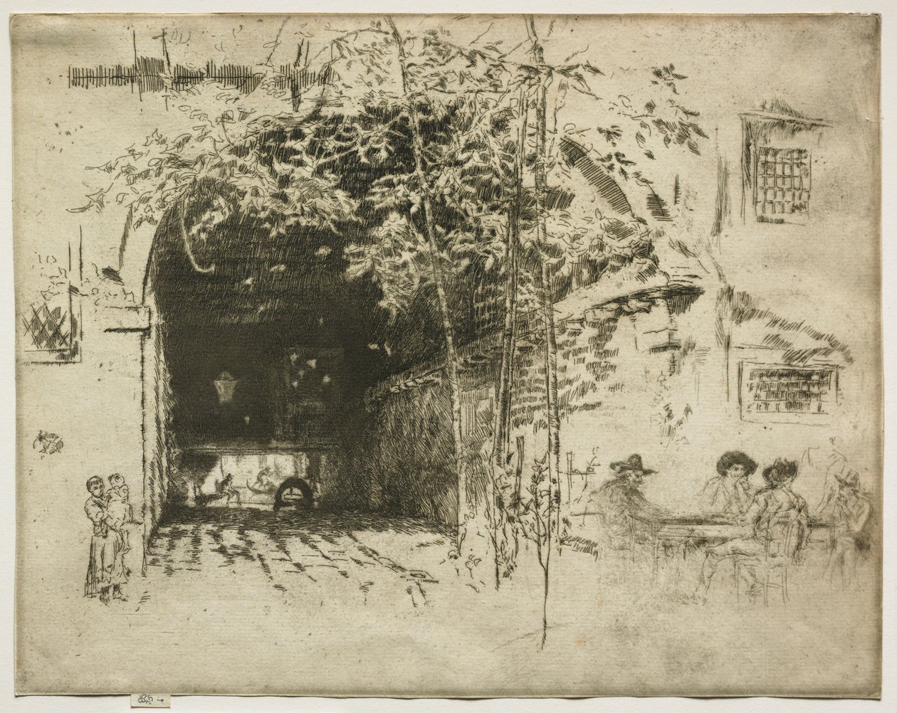 De Traghetto, 1880 door James Abbott McNeill Whistler