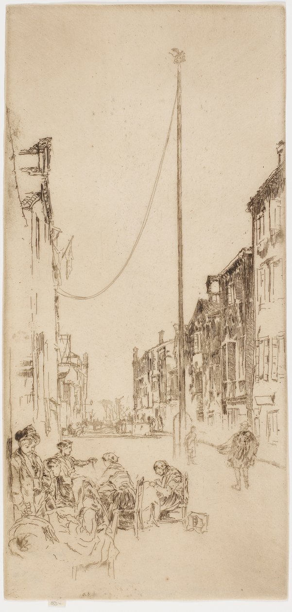 De Venetiaanse mast, 1879-1880 door James Abbott McNeill Whistler