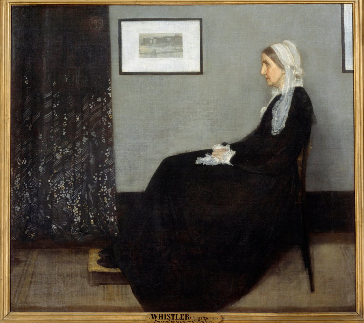 De moeder van de kunstenaar of arrangement in grijs en zwart nr. 1 door James Abbott McNeill Whistler