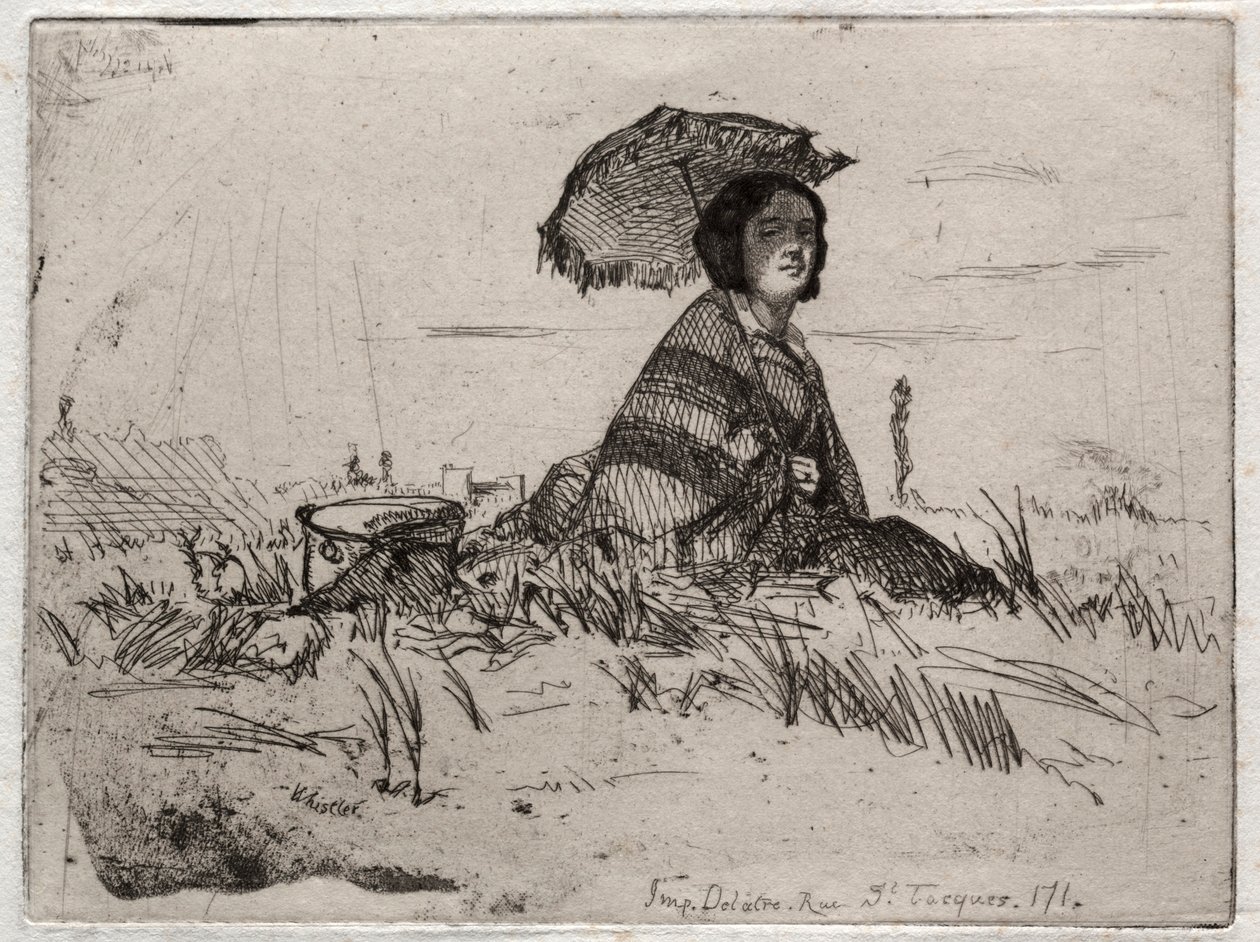 Twaalf etsen uit de natuur: En Plein Soleil, 1858 door James Abbott McNeill Whistler