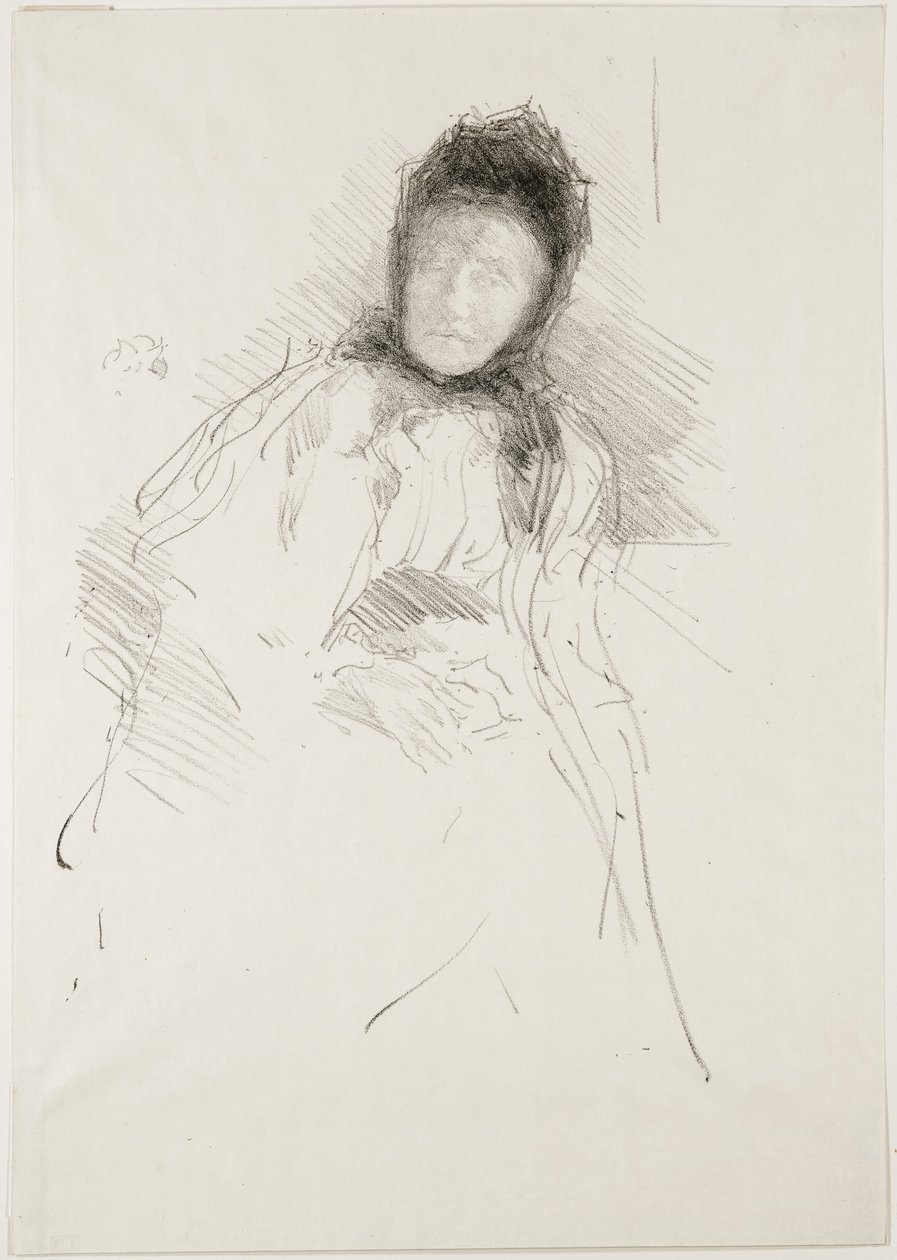 Onafgemaakte schets van Lady Haden, 1895 door James Abbott McNeill Whistler