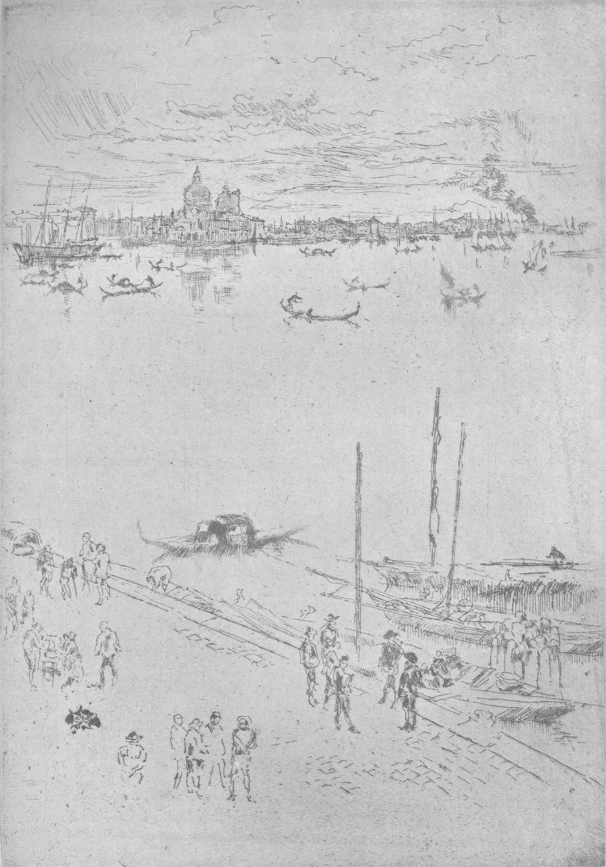 Staand Venetië, ca. 1880, 1904 door James Abbott McNeill Whistler