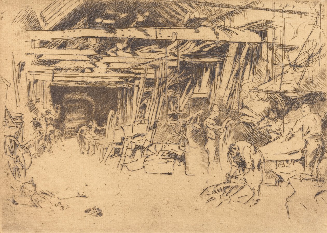 Wagenmaker, 1879-1880 door James Abbott McNeill Whistler