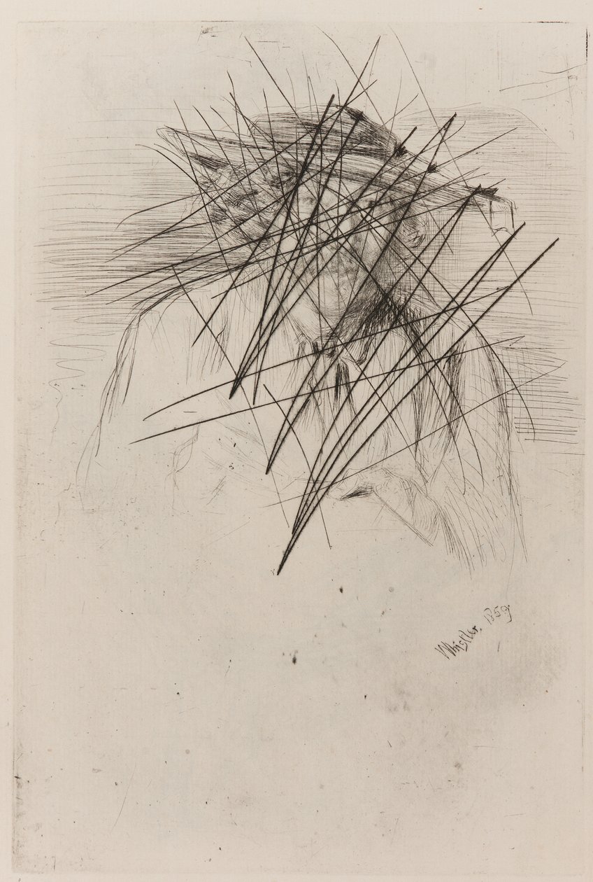 Whistler met een hoed door James Abbott McNeill Whistler