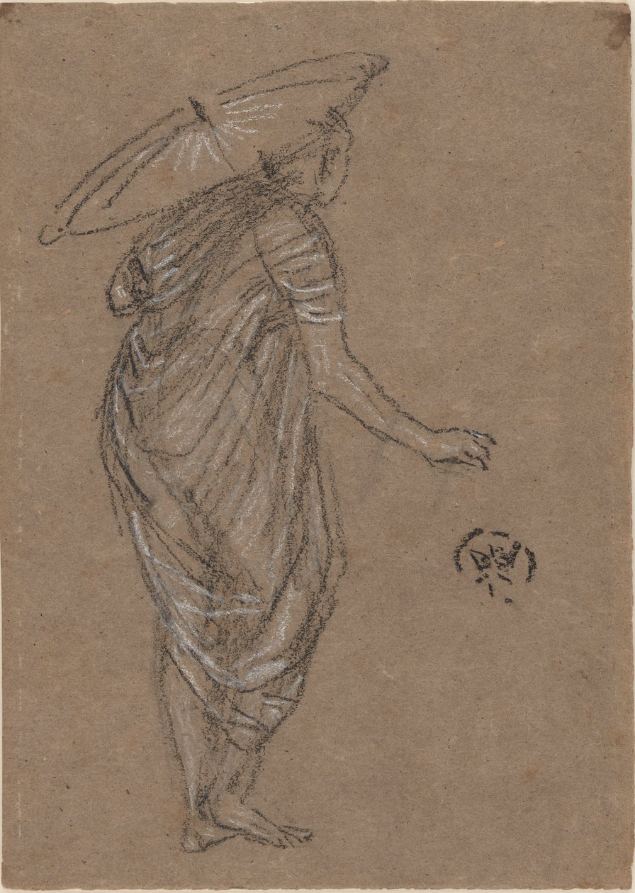 Vrouw met Parasol, 1870-1873 door James Abbott McNeill Whistler