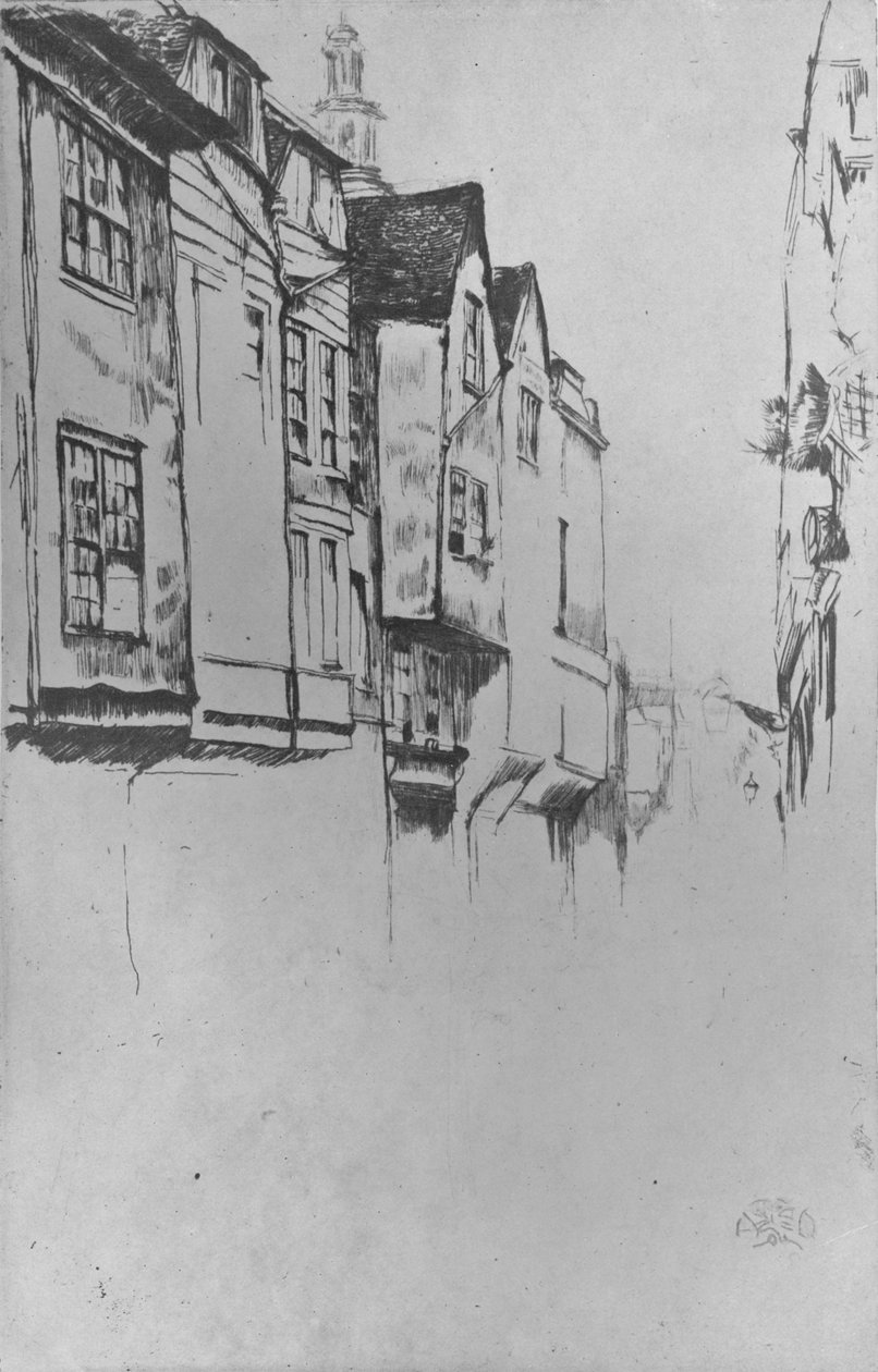 Wych Street, 1877, 1904 door James Abbott McNeill Whistler