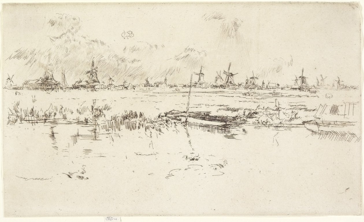 Zaandam, 1889 door James Abbott McNeill Whistler