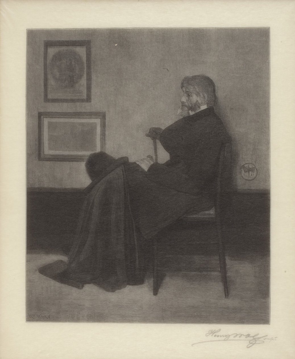 Thomas Carlyle door James Abbott McNeill & Wolf Henry (1852 1916) Whistler