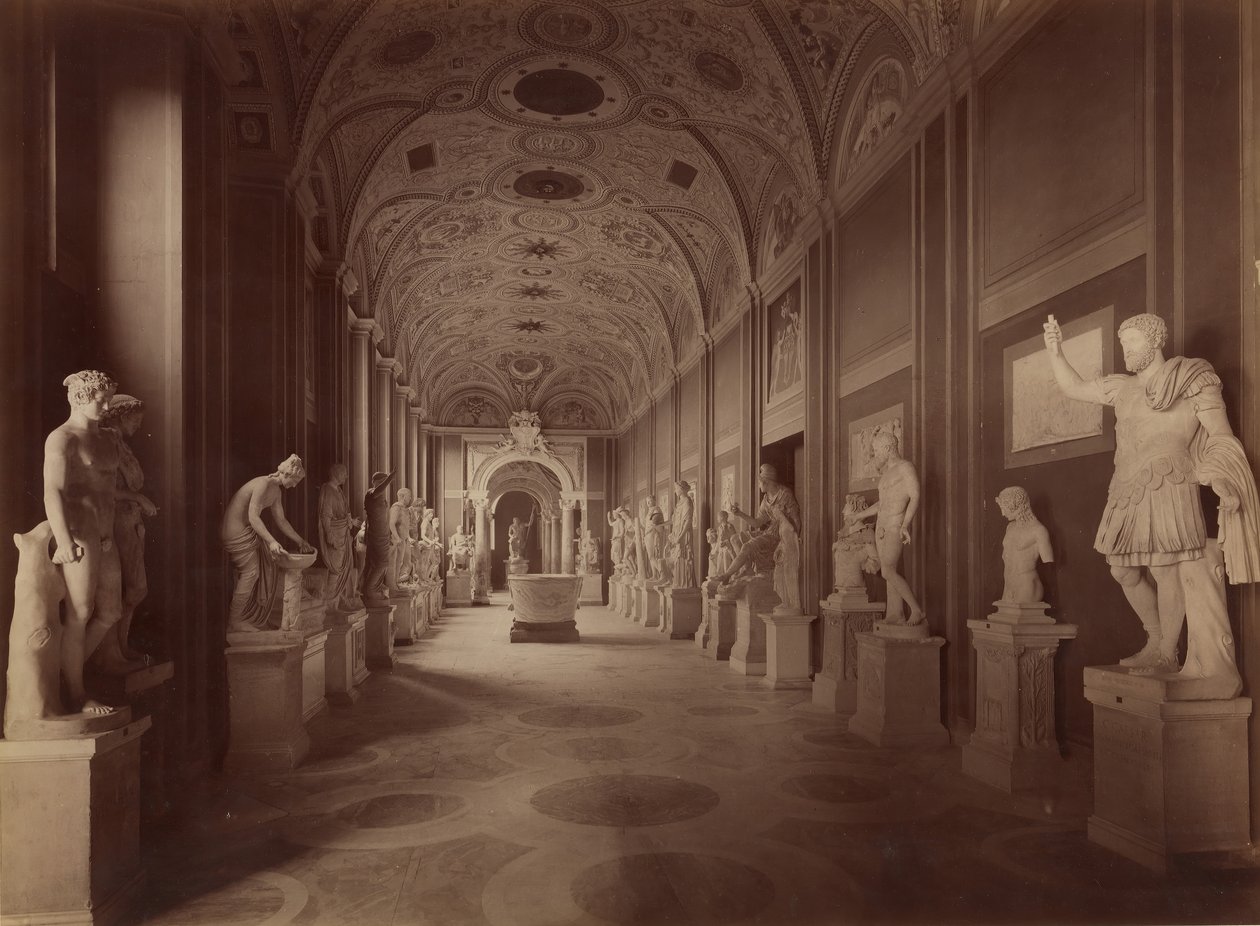 Sala delle Statue, 1850s-60s door James Anderson