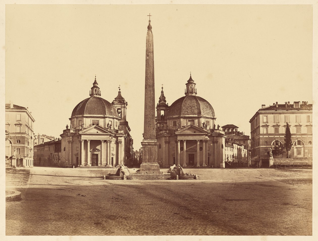 Gezicht op de Piazza del Popolo door James Anderson