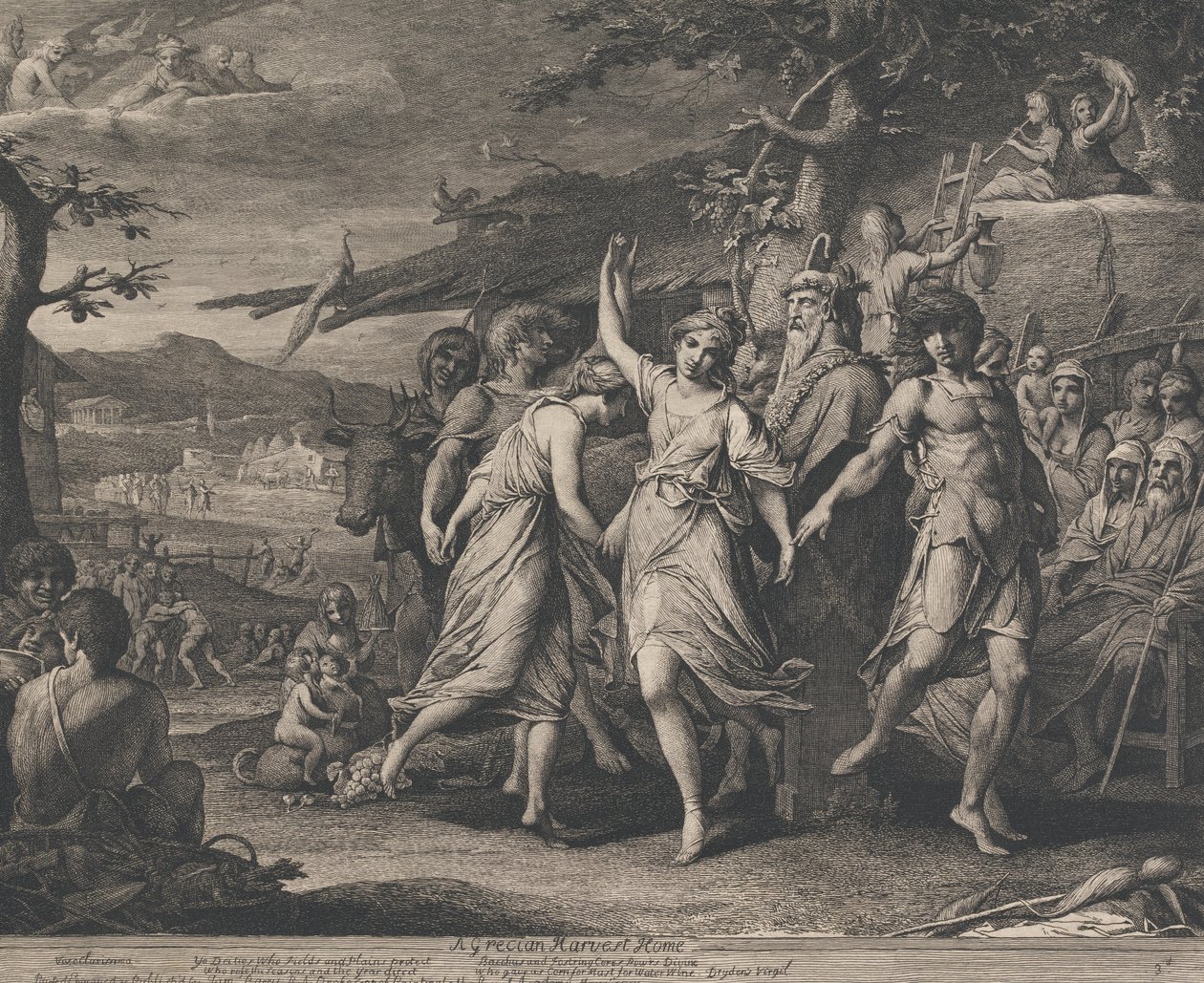 Een Griekse oogstfeest (ontwerpen voor de muren van de grote zaal van de Society for the Encouragement of the Arts) door James Barry