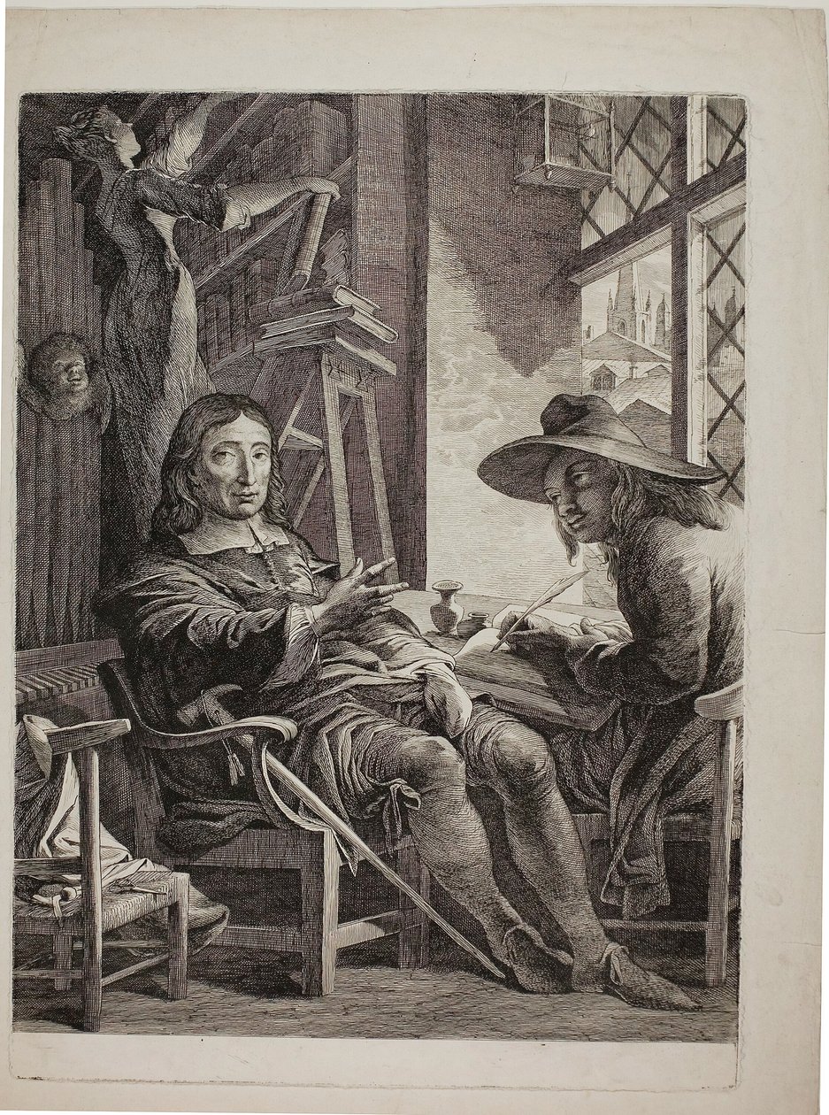 Milton Dicteert aan Ellwood de Quaker door James Barry