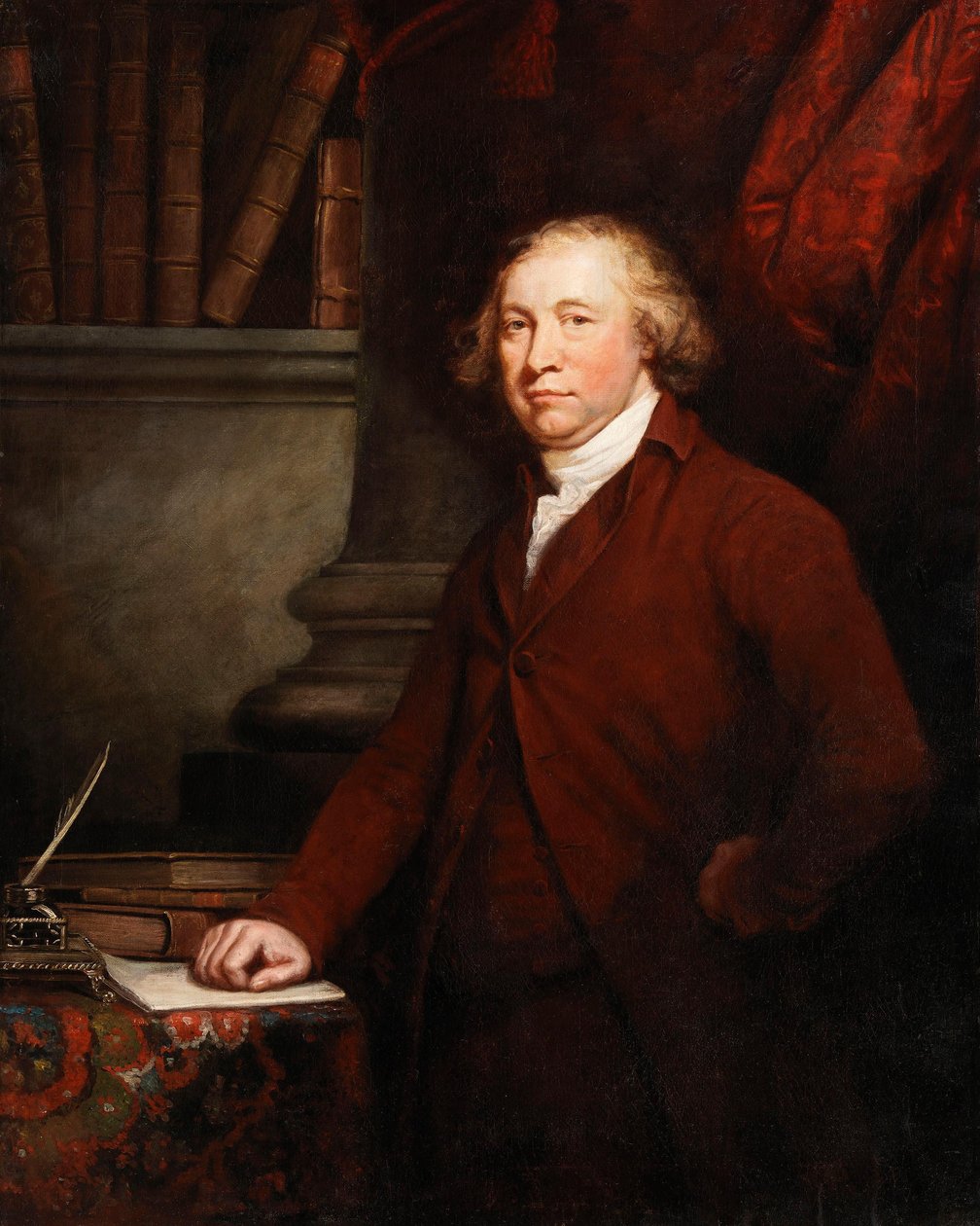 Portret van Edmund Burke (1729-1797), staatsman, redenaar en schrijver door James Barry