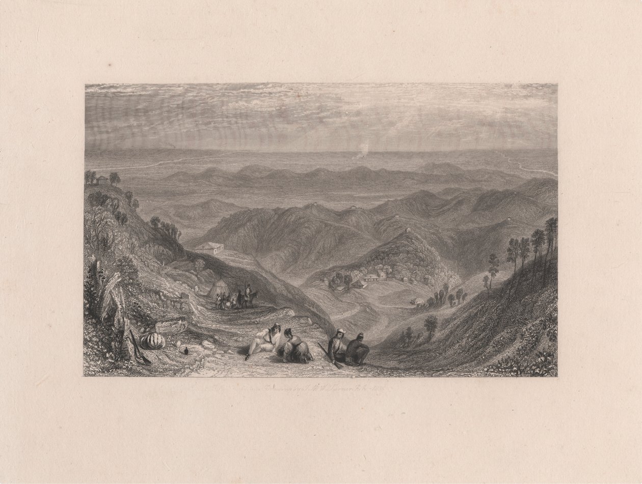 Mussooree en de Dhoon vanuit Landour door James Baylis Allen