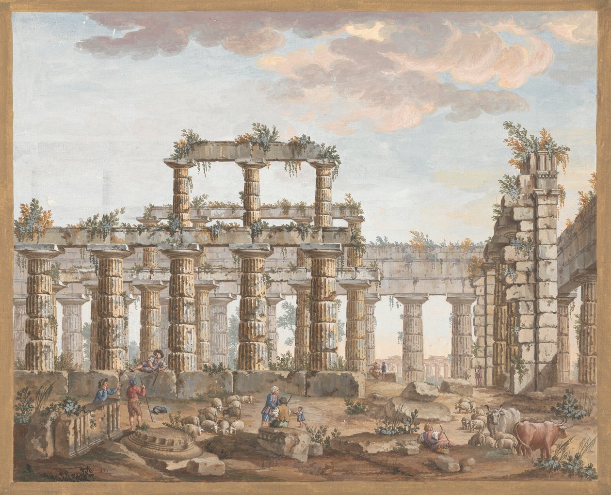 Tempelruïnes door James Bruce