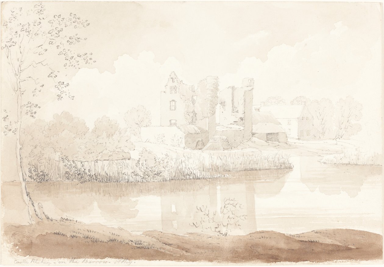 Kasteel Rheban aan de rivier de Barrow, Athy door James Bulwer