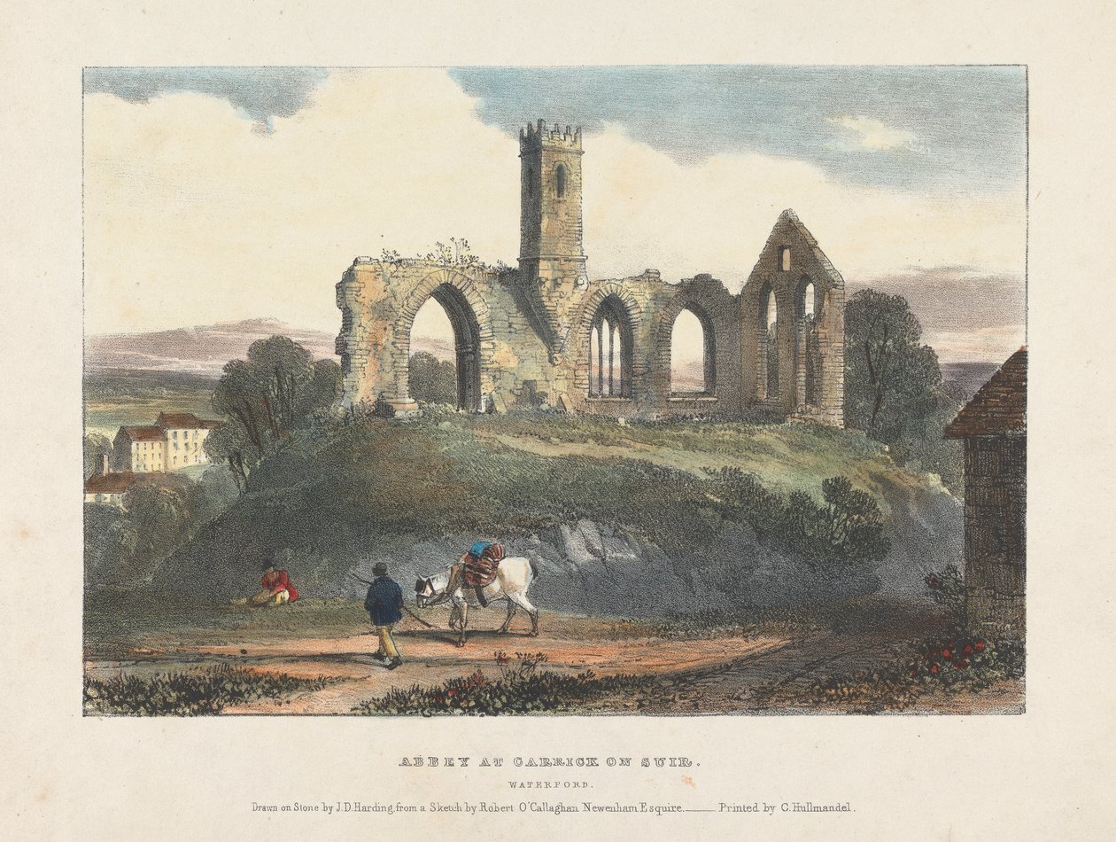 Abdij bij Carrick on Suir door James Duffield Harding