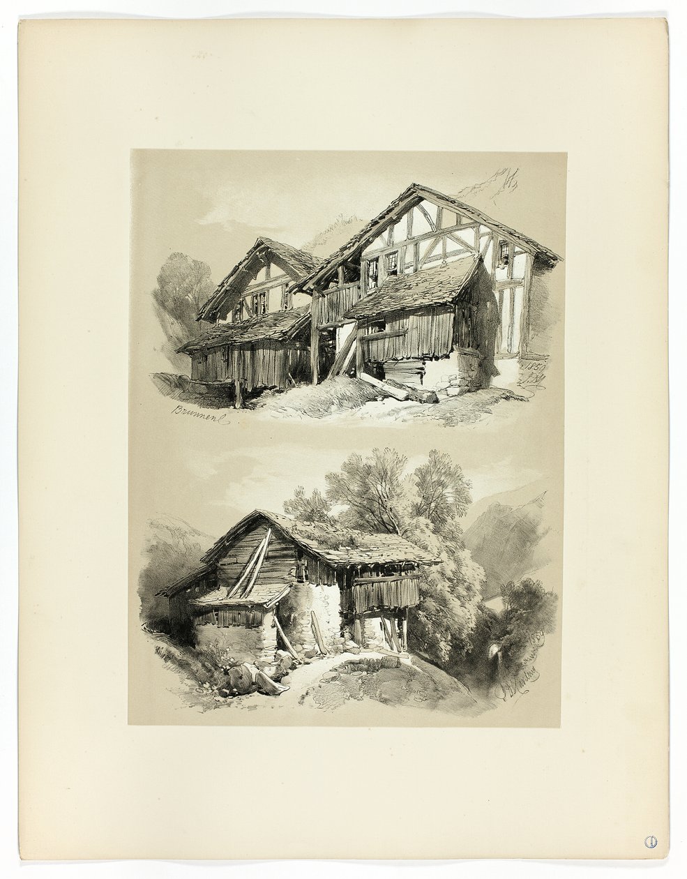 Brunnen, uit Picturesque Selections door James Duffield Harding