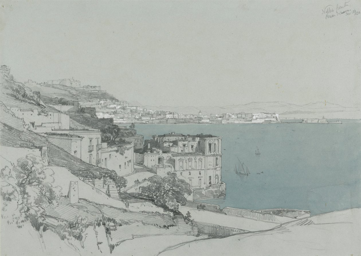 Napels vanaf de Strada Nouva, 26 nov. 1830 door James Duffield Harding