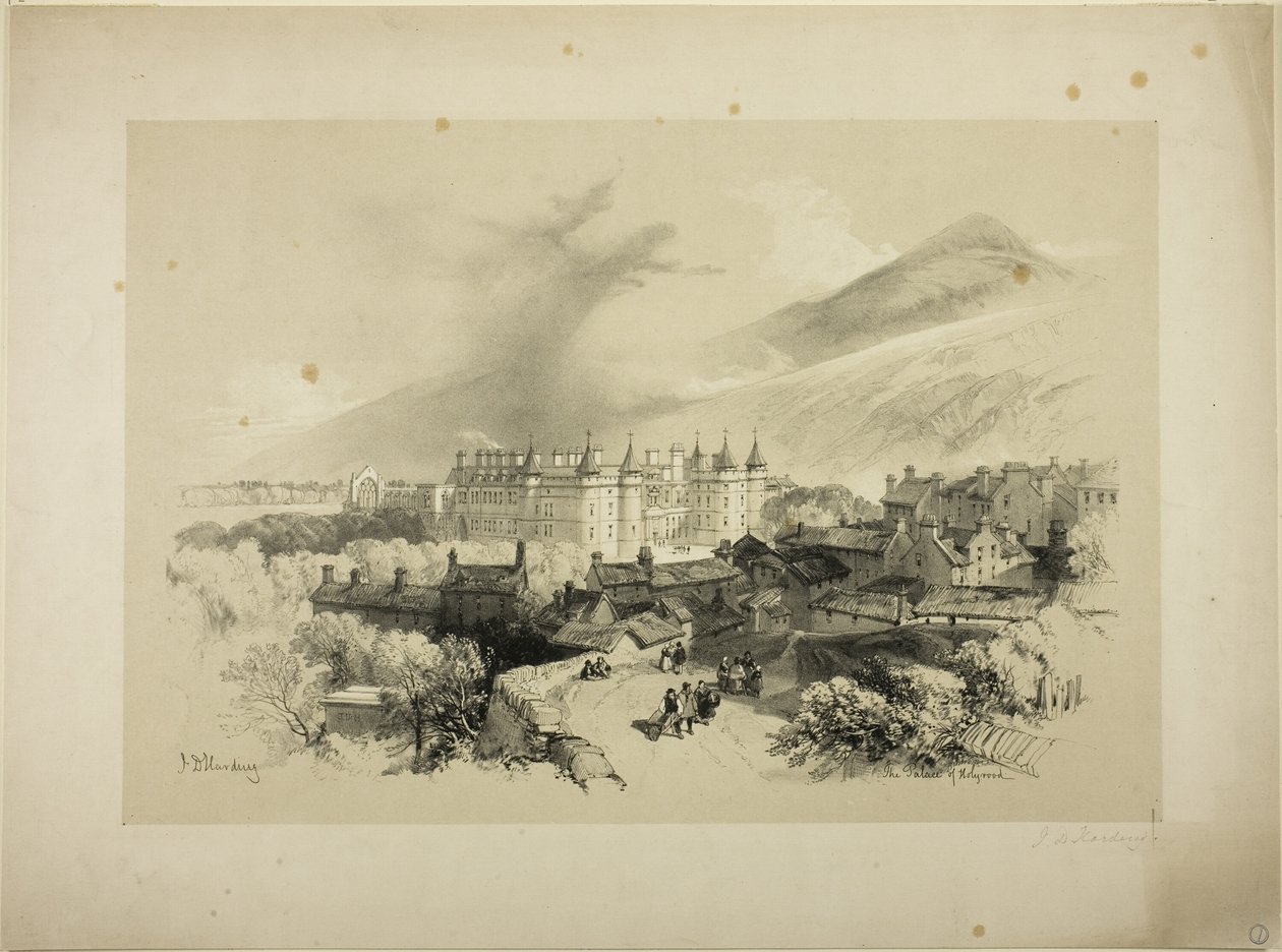 Het paleis van Holyrood door James Duffield Harding