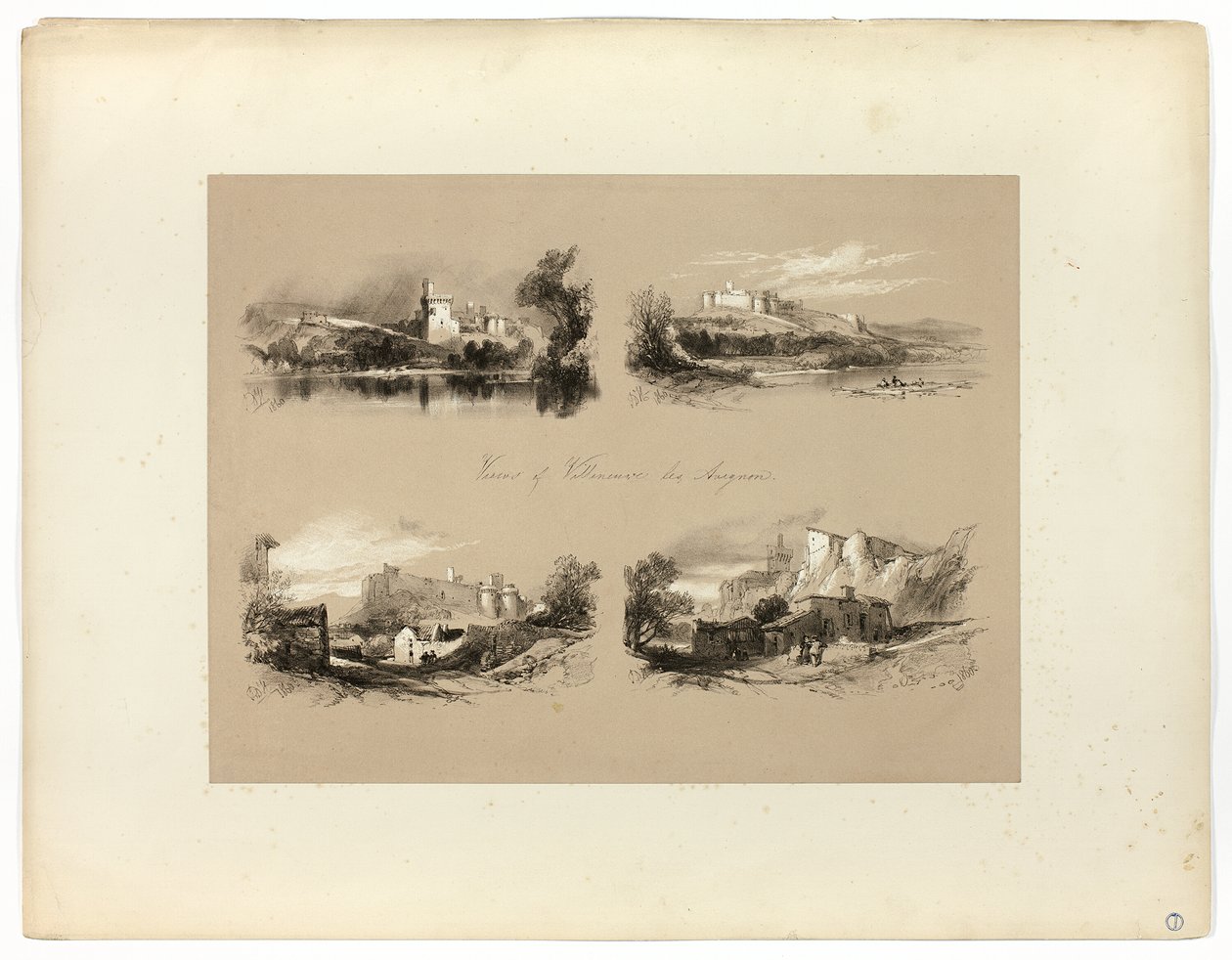 Zichten van Villenueve les Avignon, uit Pittoreske Selecties door James Duffield Harding