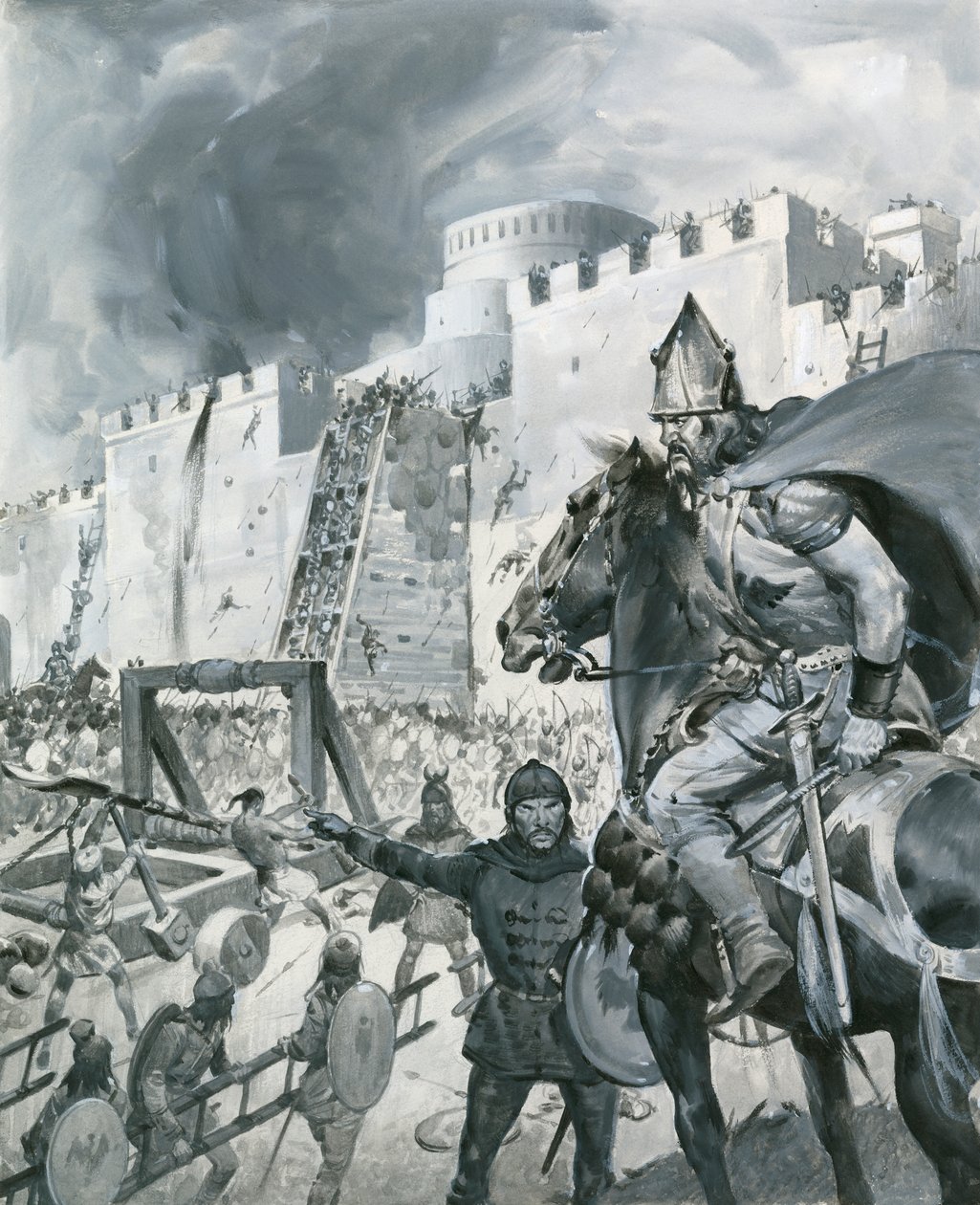 Een groot leger Tartaren omsingelde Kaffa in Abessinië in 1346. door James Edwin McConnell