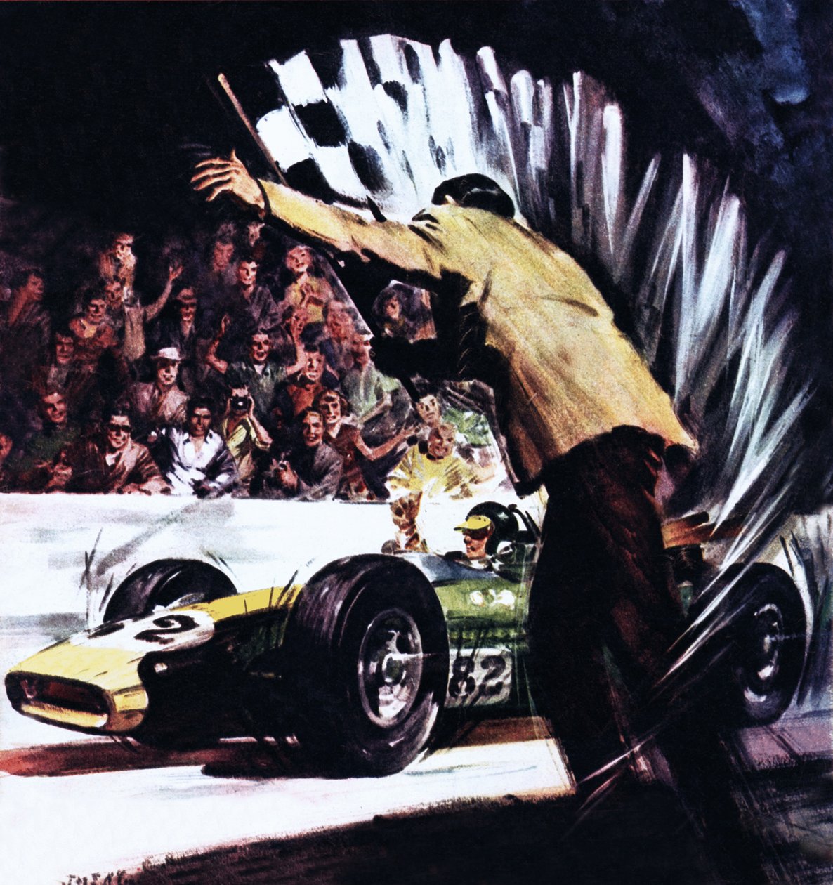 Jim Clark wint de grote race van Amerika door James Edwin McConnell
