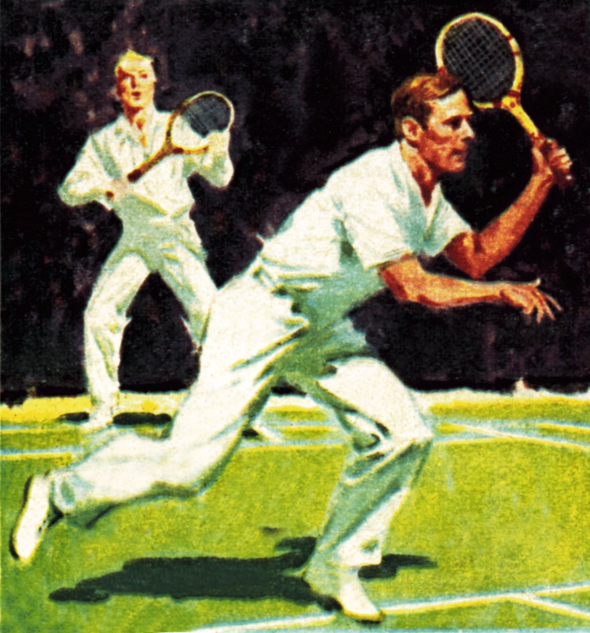 Koning George VI speelde in het mannendubbelspel op Wimbledon in 1926 door James Edwin McConnell