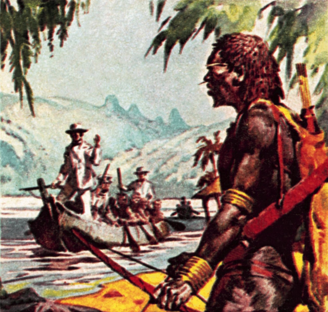 Mungo Park aan de rivier de Niger door James Edwin McConnell