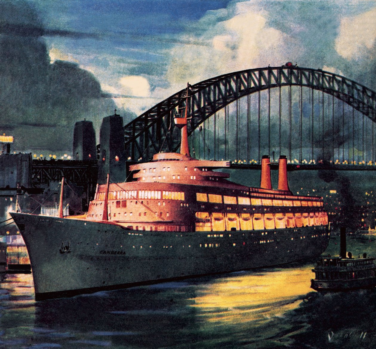 SS Canberra door James Edwin McConnell