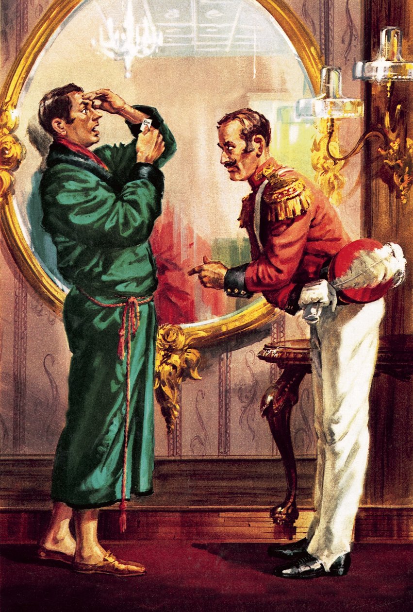 De Pickwick Papers. Een geval van persoonsverwisseling: de onschuldige Mr. Winkle wordt uitgedaagd tot een duel. door James Edwin McConnell